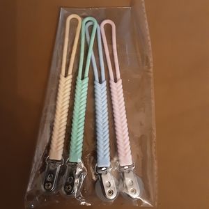 4 pcs silicone pacifer clip